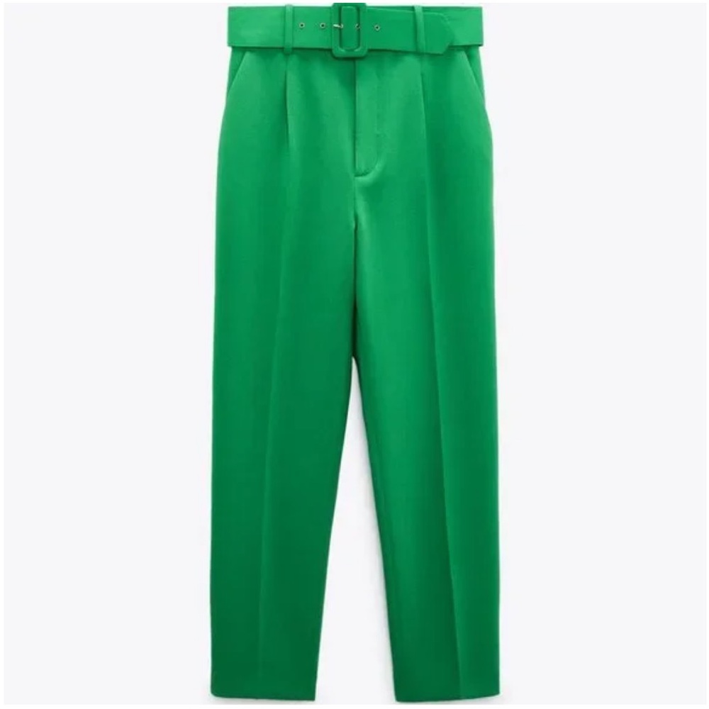 Zara high waisted pants with belt